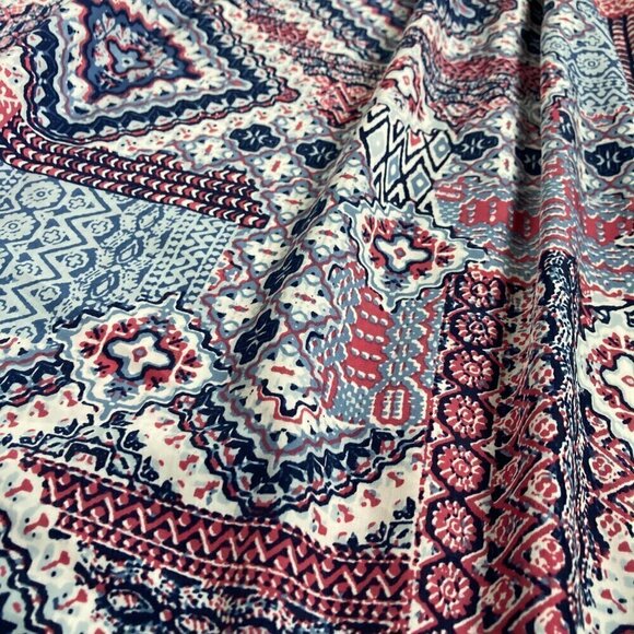 NO COMMENT Drop Shoulder Top/DRESS/ Tunic Pullover Blouse/DRESS Geometric PRINT - Picture 3 of 6